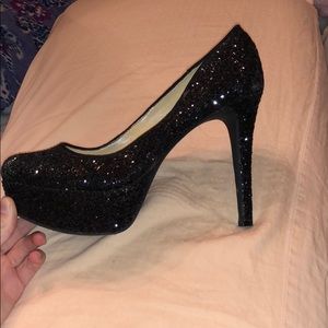 Sparkly black Gianni bini high heels